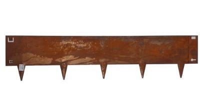 Cortenstaal borderrand 106x40 cm, 1,5 mm dik met roestbruine uitstraling