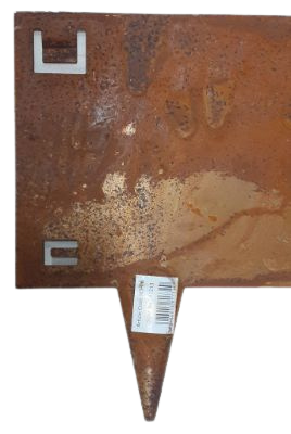 Cortenstaal borderrand 106x40 cm, 1,5 mm dik met roestbruine uitstraling