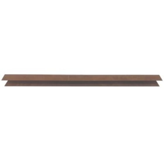 Cortenstaal kantopsluiting 100 cm voor betonband 6x5,2 cm, 1 mm dik