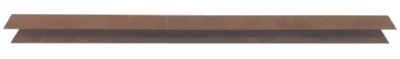 Cortenstaal kantopsluiting 100 cm voor betonband (60x60 mm, 1 mm)