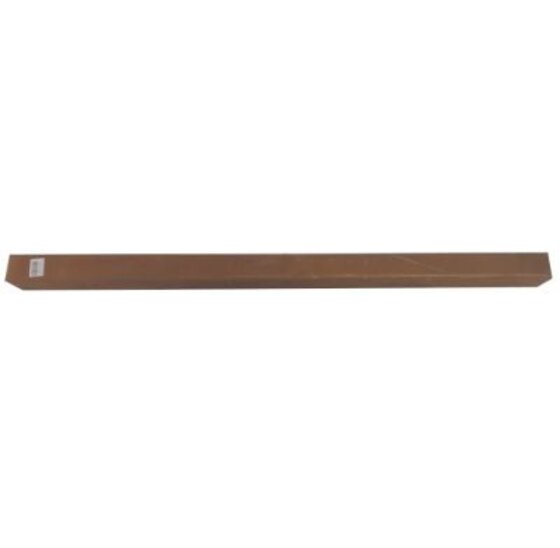 Cortenstaal kantopsluiting 100 cm voor betonband (60x60 mm, 1 mm)