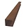 Cortenstaal kantopsluiting 100 cm voor betonband (60x60 mm, 1 mm)