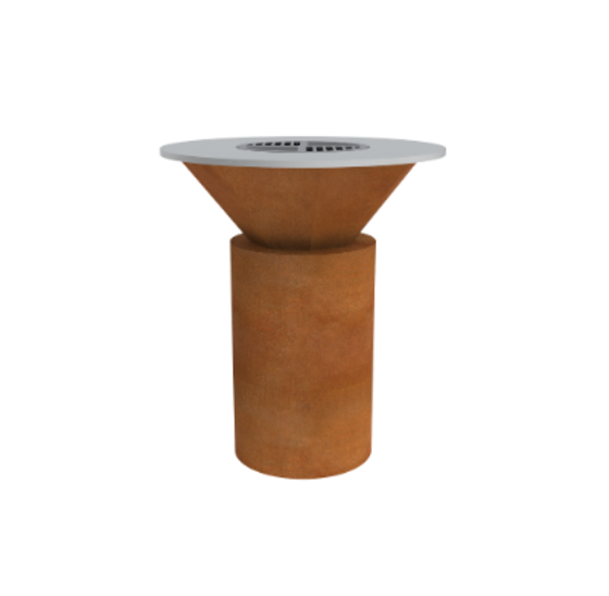 BBQ Cortenstaal Ø85x100cm (cylinder)