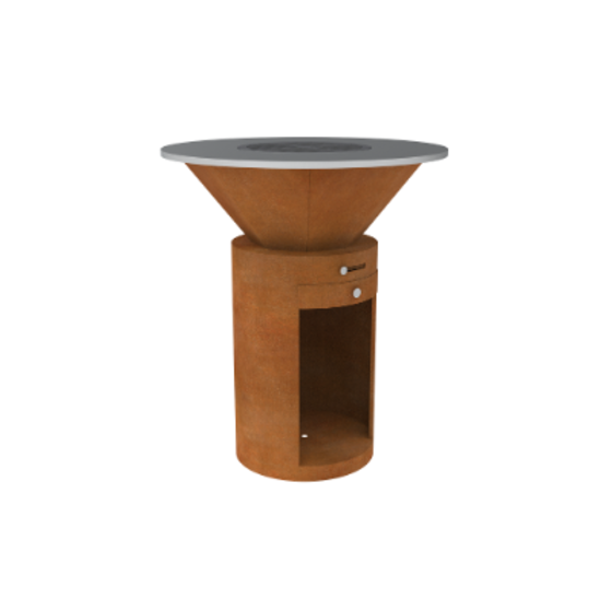 BBQ Cortenstaal Ø85x100cm (cylinder)