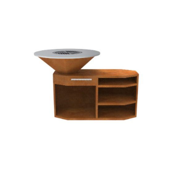 BBQ Staal Ø85x130x100cm (octagonaal) - Copy