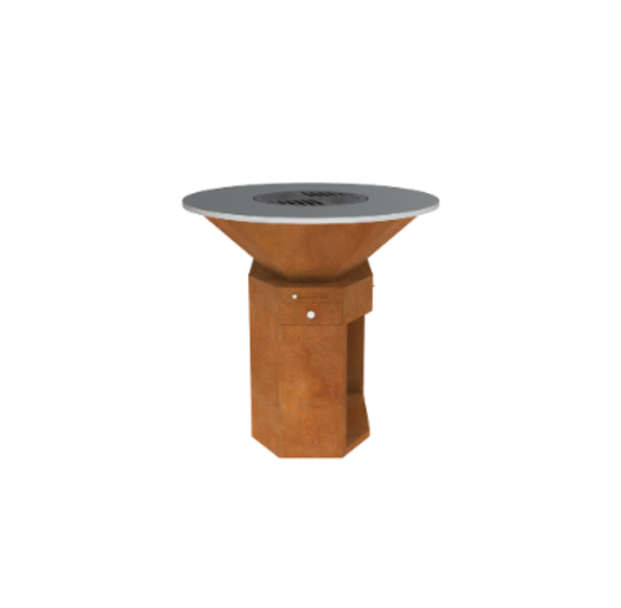 BBQ Staal Ø85x130x100cm (octagonaal) - Copy