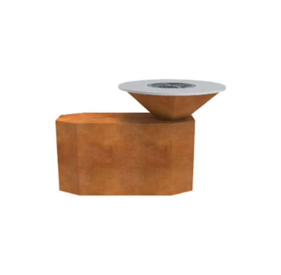 BBQ Staal Ø85x130x100cm (octagonaal) - Copy