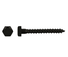 Houtdraadbout M8x50mm Zwart verzinkt - 200 stuks