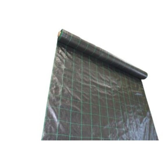 Anti-worteldoek 105g/m² zwartgroen 5,25x100m met ruitenpatroon