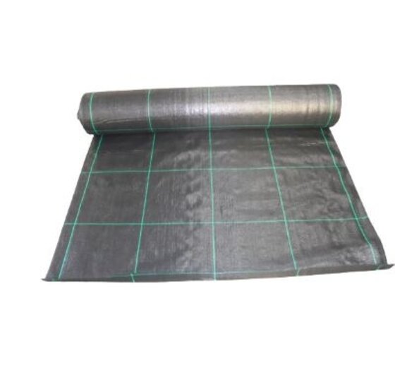 Anti-worteldoek 105g/m² zwartgroen 5,25x100m met ruitenpatroon