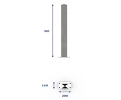 Paal 180cm Galvanisch verzinkt