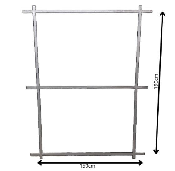 Vuurverzinkt poortframe 150x190cm voor schuifpoorten - staal