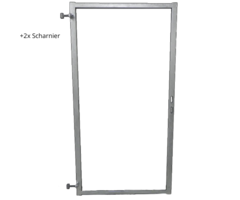 Poortframe 98,5x190cm voor blokhutprofielen - Vuurverzinkt