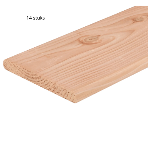 Plank Douglas Blank 180x14x1.6cm - Per 14 Stuks