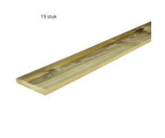 Geïmpregneerde grenen planken 180x14x1,5 cm geschaafd (19 stuks)
