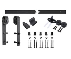 Schuifdeurbeslag Recht model Zwart gepoedercoat