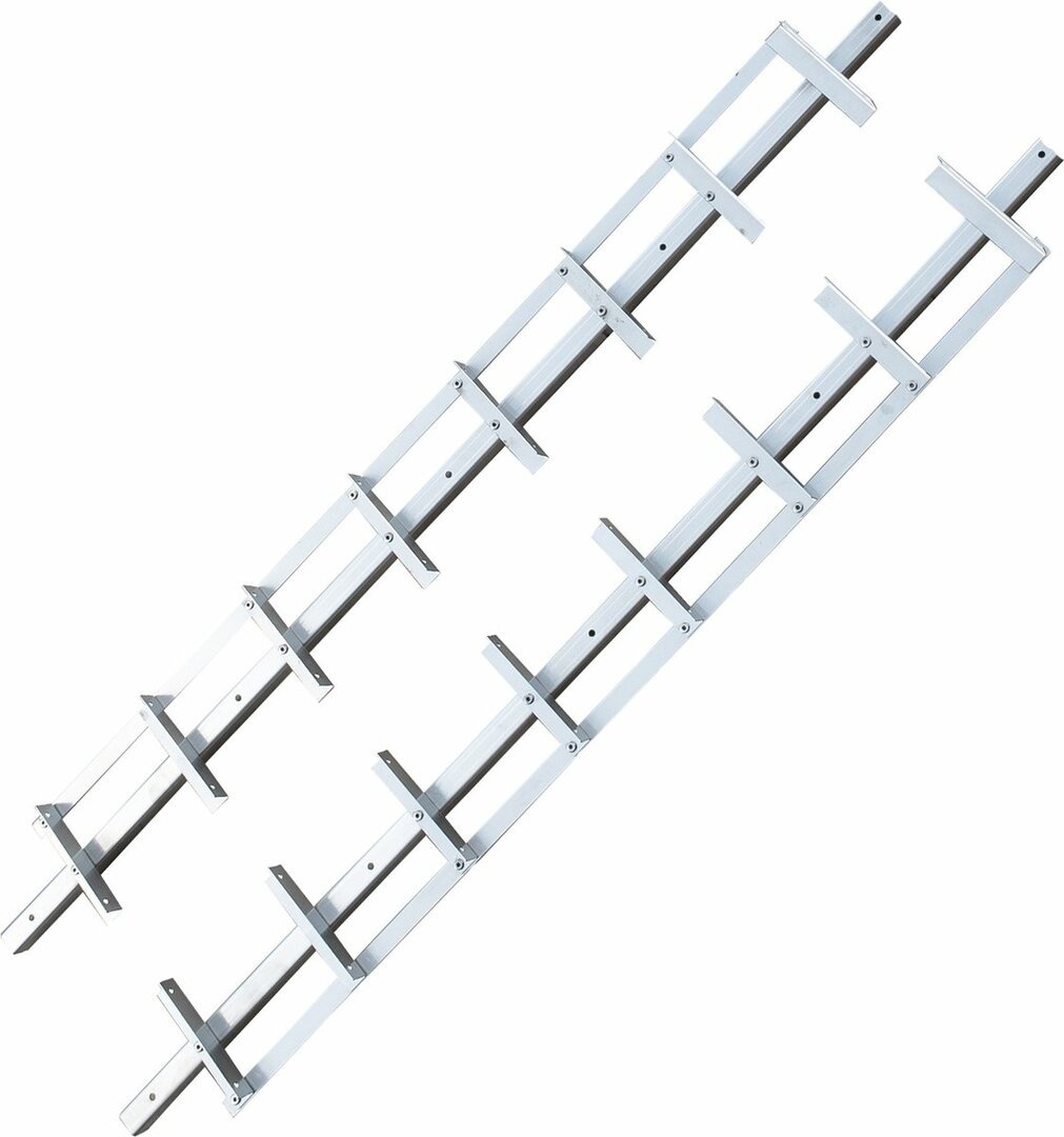 SET RVS Flex Fence 165cm Draaibare Lamellen voor in de tuin compleet met grenen planken