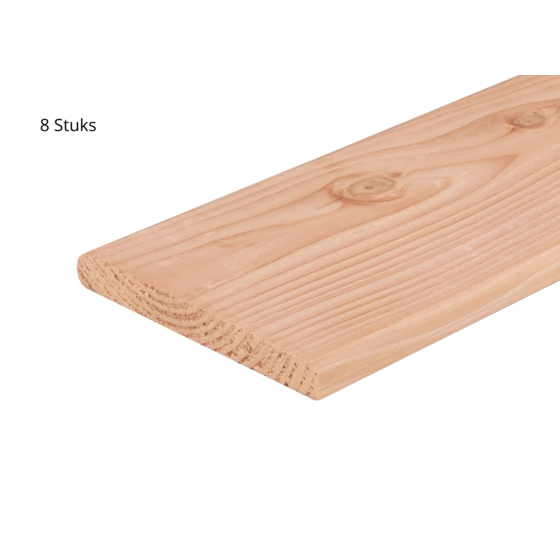 Douglas planken geschaafd 180x14x1,6 cm, blank, afgeronde hoeken - 8 stuks