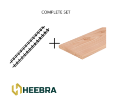 SET Zwarte Flex Fence 220 cm Draaibare Lamellen voor in de tuin compleet met douglas planken