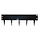 Borderrand staal gepoedercoat zwart 106x24 cm (1,5 mm dikte)