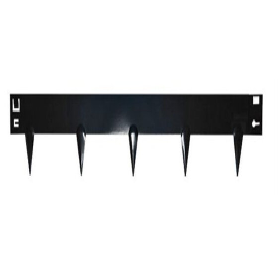 Borderrand staal gepoedercoat zwart 106x24 cm (1,5 mm dikte)