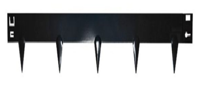 Borderrand staal gepoedercoat zwart 106x24 cm (1,5 mm dikte)