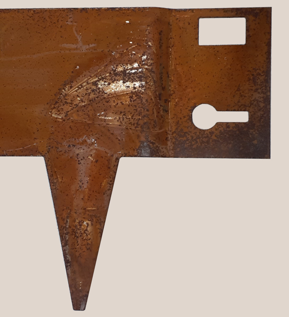 Kantopsluiting cortenstaal 106x16 cm, 1,5 mm dik, roestbruine patina