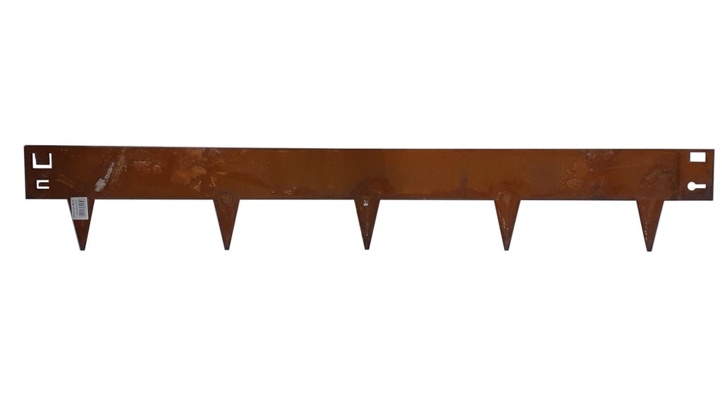 Kantopsluiting cortenstaal 106x16 cm, 1,5 mm dik, roestbruine patina