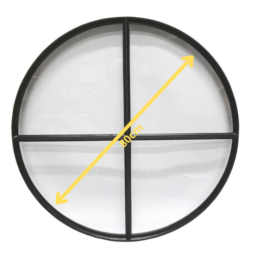 Ossenoog Ø80cm Zwart Vast