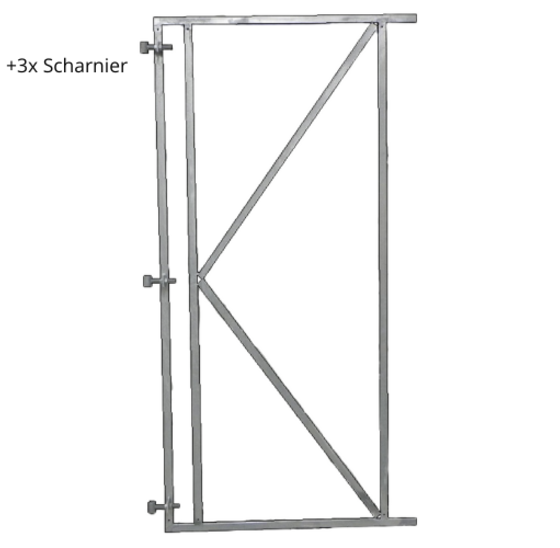 Verstelbaar poortframe 100x180cm vuurverzinkt 2mm staal horizontaal