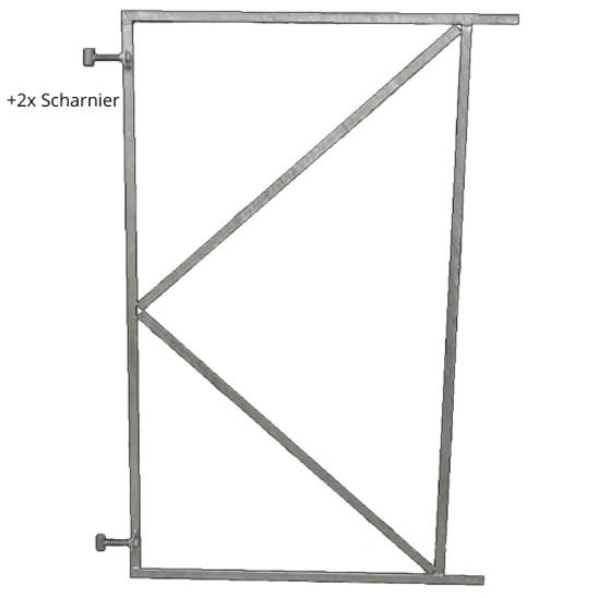 Verstelbaar poortframe 100x155 cm vuurverzinkt staal 1,3 mm