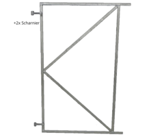 Poortframe 90x155 cm verstelb. - met diagonale verstevigingen