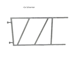 Verstelbaar 150x80cm poortframe -  [2mm] - Vuurverzinkt