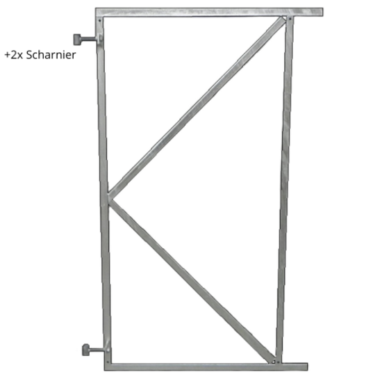 Poortframe 90x155 cm verstelbaar vuurverzinkt staal 2mm (11,5 cm hoekuitsparing)