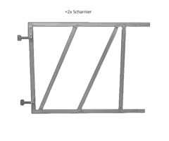 Verstelbaar poortframe 100x80cm vuurverzinkt staal 2mm dikte