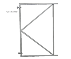 Verstelbaar poortframe 110x155cm vuurverzinkt met scharnieren