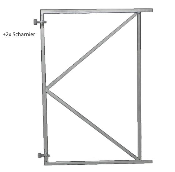 Verstelbaar poortframe 110x155cm vuurverzinkt met scharnieren