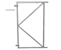 Poortframe verstelbaar 100x155cm vuurverzinkt staal 2mm dikte