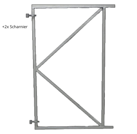 Poortframe verstelbaar 100x155cm vuurverzinkt staal 2mm dikte