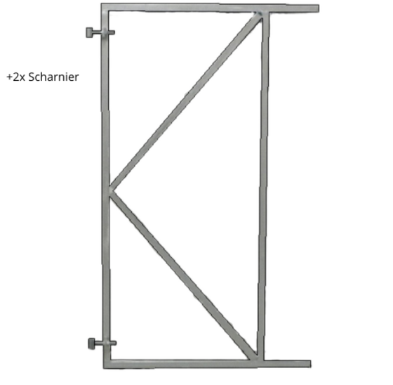 Poortframe 90x155cm verstelbaar met 20cm hoekuitsparing - 2mm vuurverzinkt
