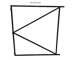 Poortframe 140x155cm verstelbaar - staal 1.8mm - zwart gepoedercoat