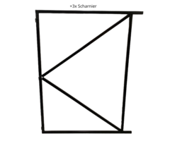 Verstelbaar 130x155cm poortframe -  [1.8mm] - Zwart gepoedercoat
