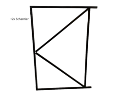 Verstelbaar poortframe 110x155cm staal 1.8mm zwart gepoedercoat