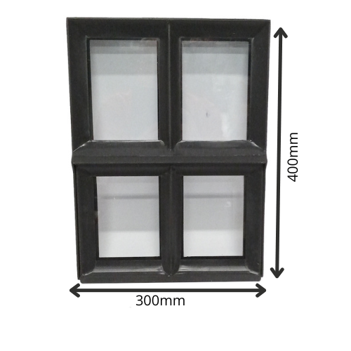 Stalen Raam 300x400mm Zwart Open Enkel glas