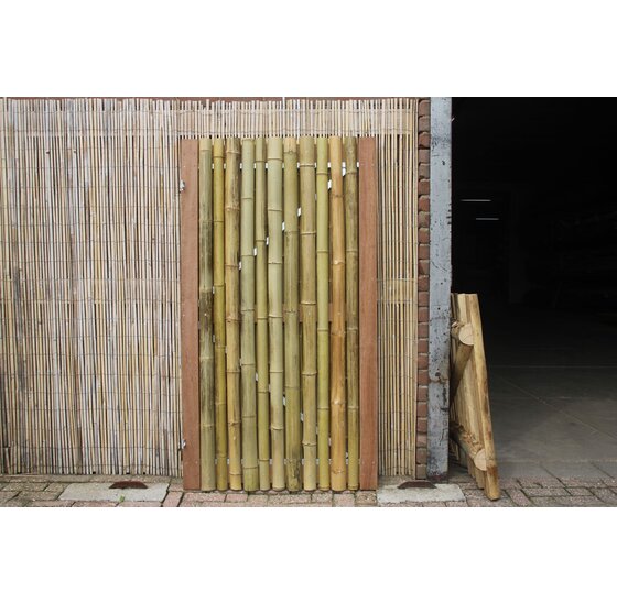 Bamboe tuindeur 100x180 cm op gegalvaniseerd stalen frame Giant