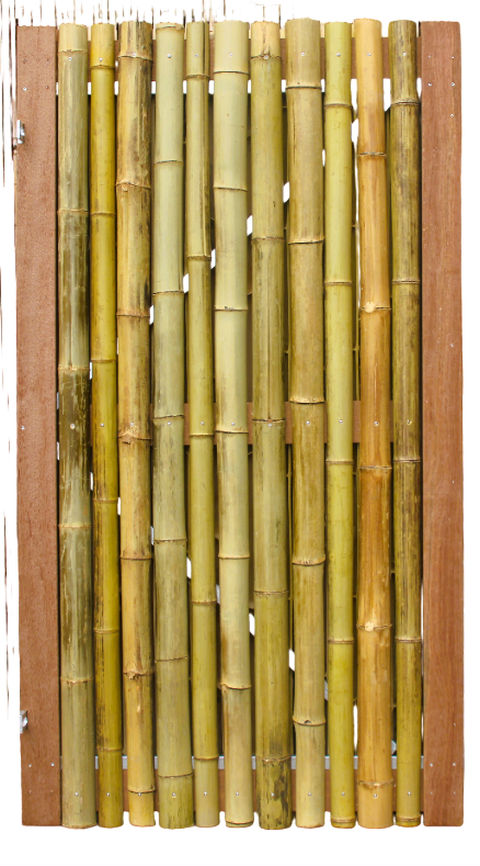 Bamboe tuindeur 100x180 cm op gegalvaniseerd stalen frame Giant