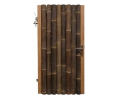Bamboe tuindeur 100x200 cm op gegalvaniseerd stalen frame - extra donker