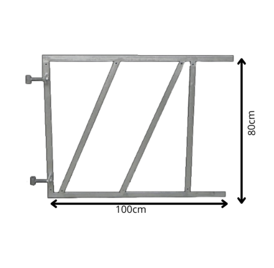 Verstelbaar poortframe 100x80cm vuurverzinkt staal 2mm dikte