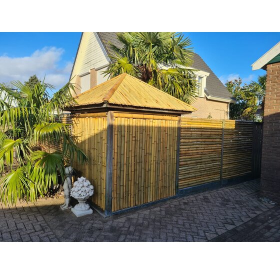 Bamboepalen scherm/schutting 180x180 cm - Naturel Extra