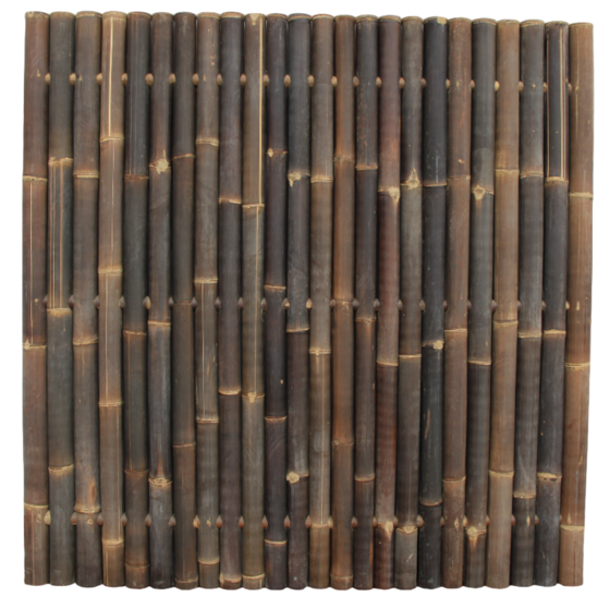 Bamboepalen scherm/schutting 180x180 cm - zwart extra